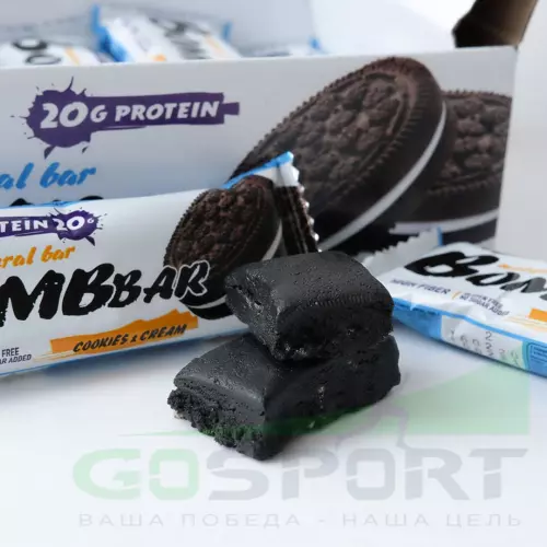 Протеиновый батончик Bombbar Protein Bar 60 г, Печенье с кремом