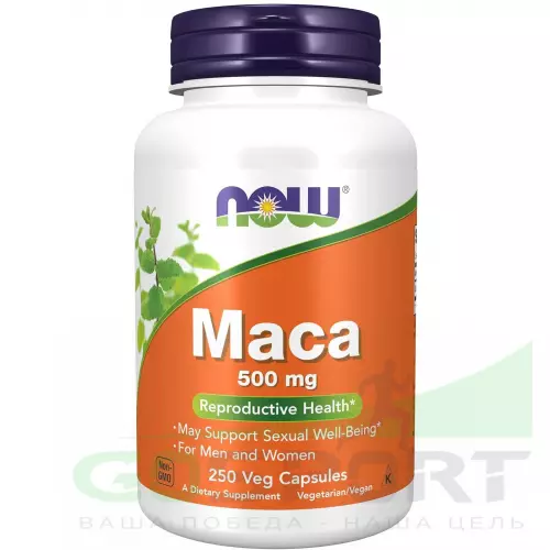  NOW FOODS Maca 500 mg 250 веган капсул