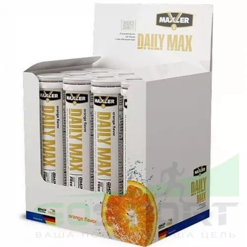 Витаминный комплекс MAXLER Daily Max Effervescent Tabs 12 х 20 шипучих таблеток, Апельсин