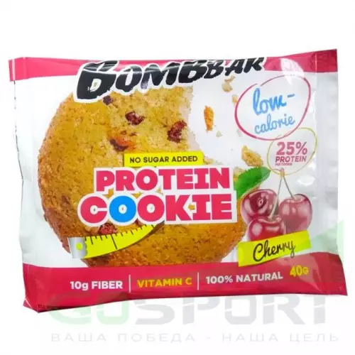 Протеиновый батончик Bombbar Protein cookie 40 г, Вишня