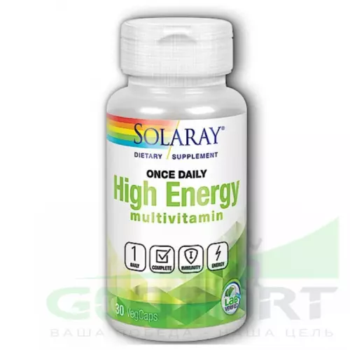 Витаминный комплекс Solaray Once Daily High Energy Multi-Vita-Min 30 вегетарианских капсул
