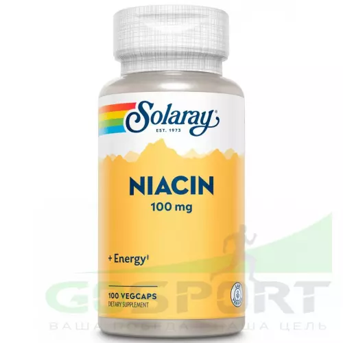  Solaray Niacin 100 mg 100 веган капсул