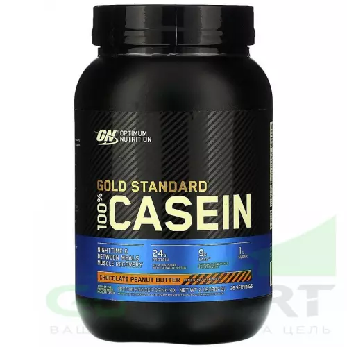 Казеиновый протеин OPTIMUM NUTRITION 100% Casein Gold Standard 825 г, Шоколад - Арахисовое масло
