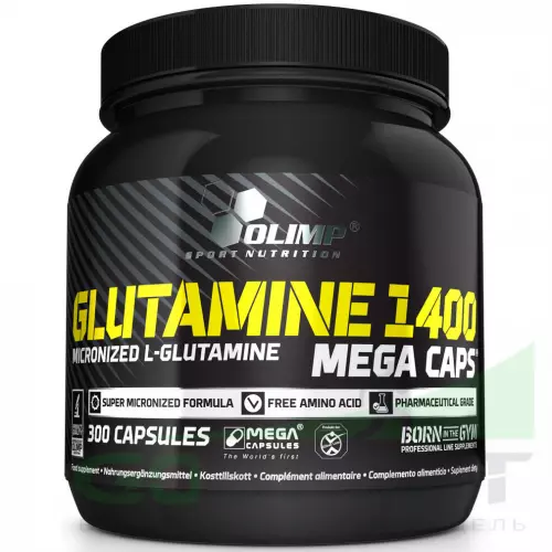 L-Glutamine OLIMP GLUTAMINE 1400 MEGA CAPS 300 капсул, Нейтральный