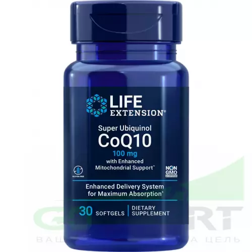  Life Extension Super Ubiquinol CoQ10 with Enhanced Mitochondrial Support 100 mg 30 капсул