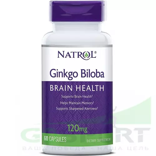  Natrol Ginkgo Biloba 120 мг 60 капсул