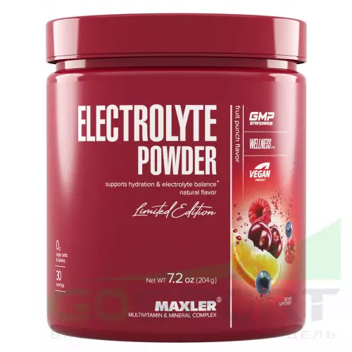  MAXLER Electrolyte Powder 204 г, Фруктовый пунш