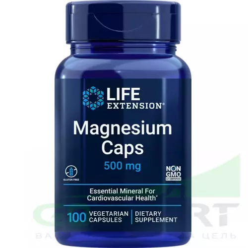  Life Extension Magnesium Caps 500 mg 100 веган капсул