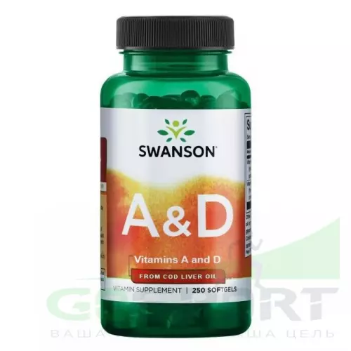 Витаминный комплекс Swanson Vitamin A & D 5000/400 250 капсул