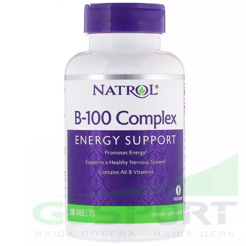  Natrol B-100 Complex 100 таблеток, Нейтральный
