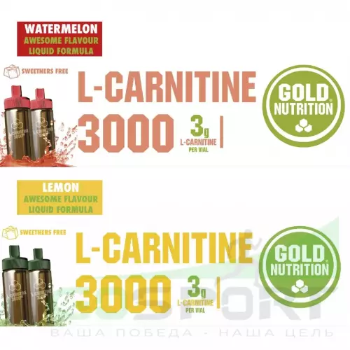  GoldNutrition L-Carnitine 3000 20 x 10 мл, Микс