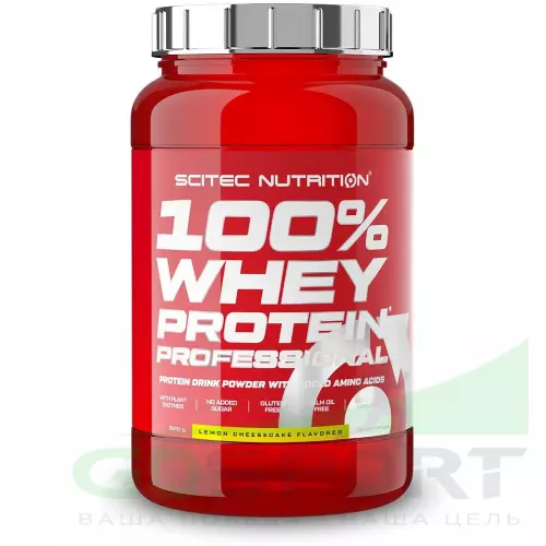  Scitec Nutrition 100% Whey Protein Professional 920 г, Лимонный чизкейк