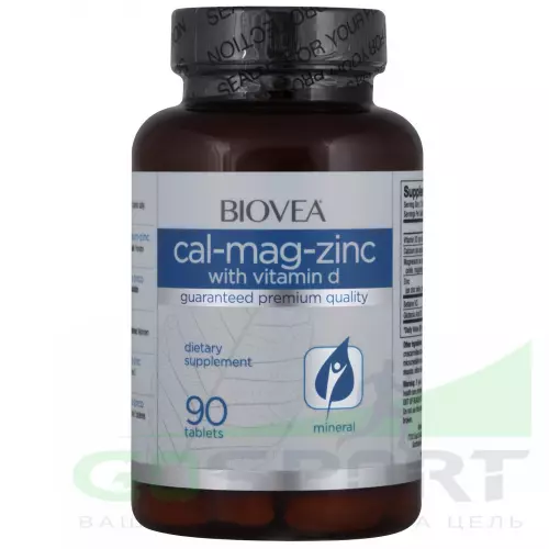  Biovea Cal-Mag-Zinc with Vitamin D 90 капсул