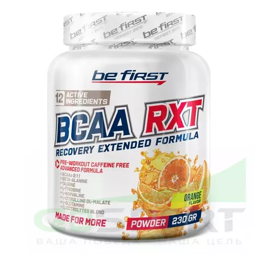 БСАА Be First BCAA RXT powder 2:1:1 230 г, Апельсин