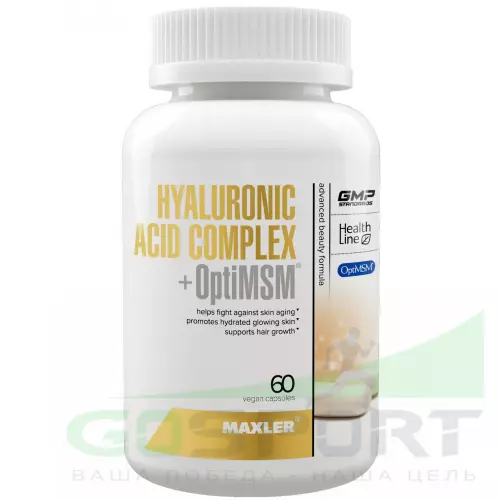  MAXLER Hyaluronic Acid Complex + OptiMSM 60 вегетарианских капсул