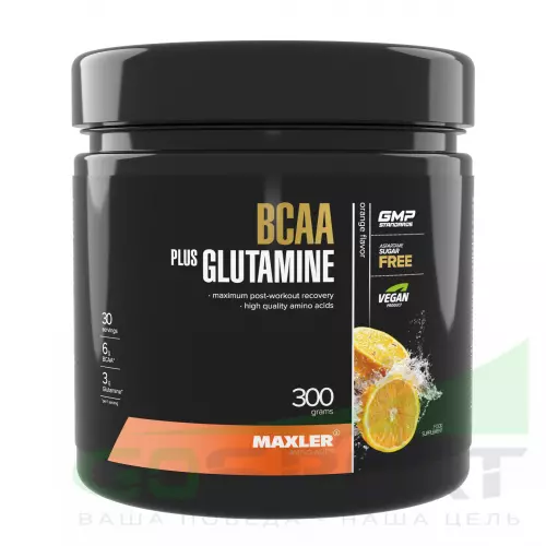 БСАА MAXLER BCAA + Glutamine 300 g 2:1:1 300 г, Апельсин