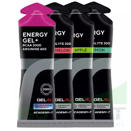 Гель питьевой GEL4U Energy Gel 4 х 60 г, 4 вкуса