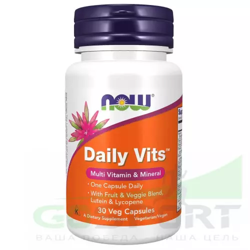Витаминный комплекс NOW FOODS Daily Vits Multi 30 веган капсул