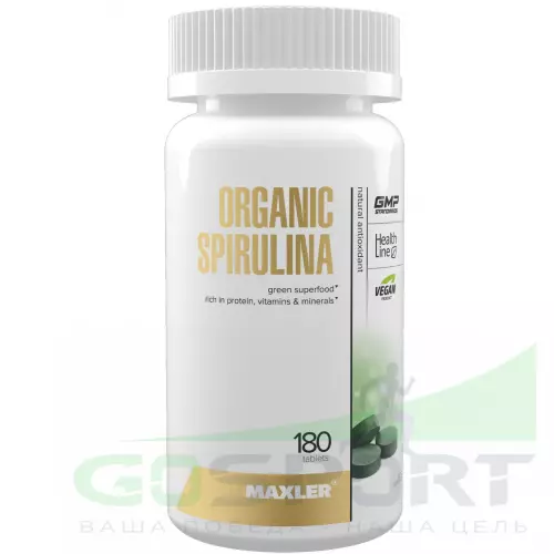  MAXLER Organic Spirulina 180 таблеток, Нейтральный