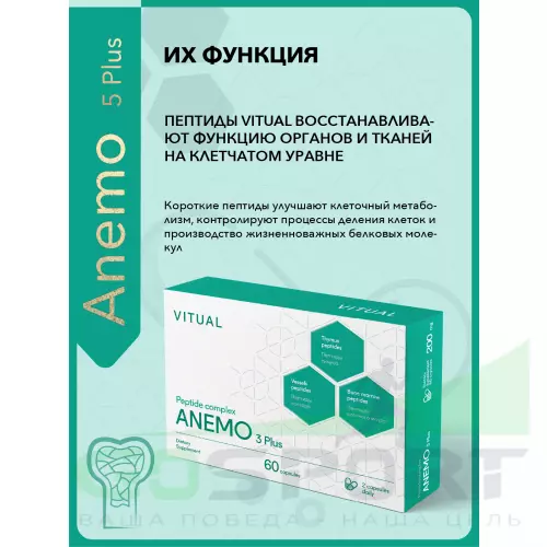  Vitual Laboratories Anemo 3 Plus (Выносливость) 60 капсул