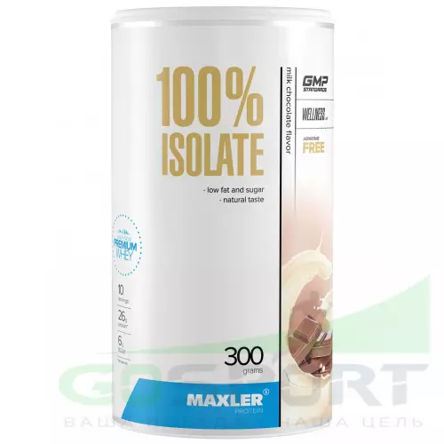  MAXLER Протеин сывороточный изолят 300 г, Молочный шоколад