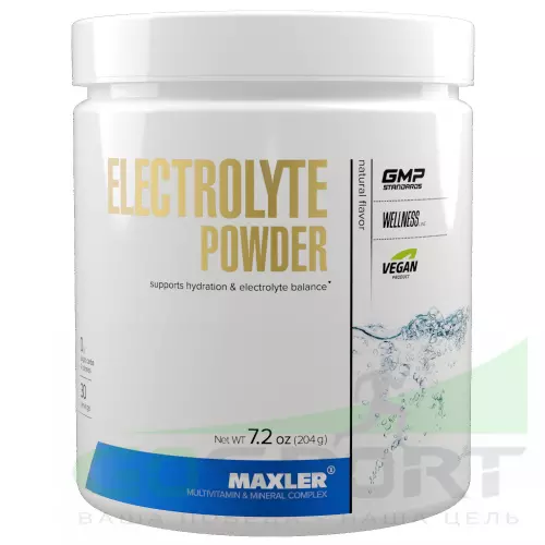 Изотоник MAXLER Electrolyte Powder 204 г, Натуральный