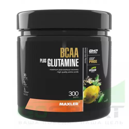  MAXLER BCAA + Glutamine 300 g 2:1:1 300 г, Лимонный чай