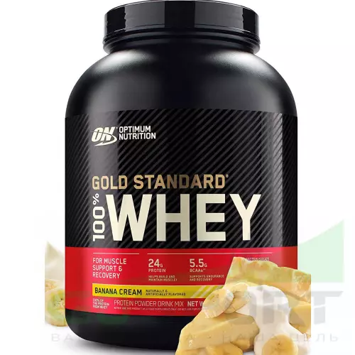  OPTIMUM NUTRITION 100% Whey Gold Standard Whey Gold + Шейкер, Банановый крем