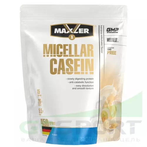 Казеиновый протеин MAXLER Micellar Casein 450 г, Банан