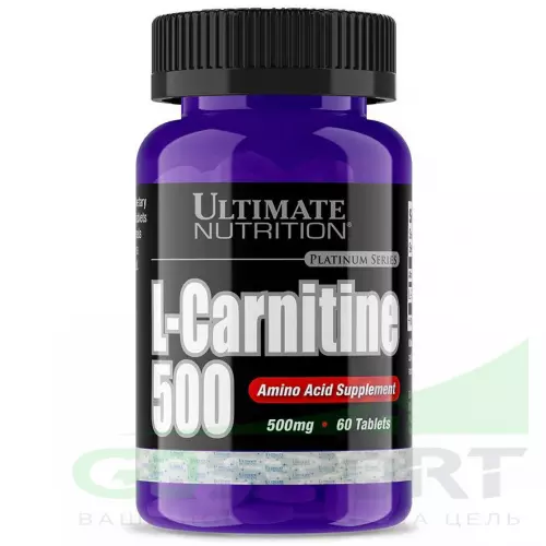  Ultimate Nutrition L-CARNITINE 500 60 таблеток, нейтральный