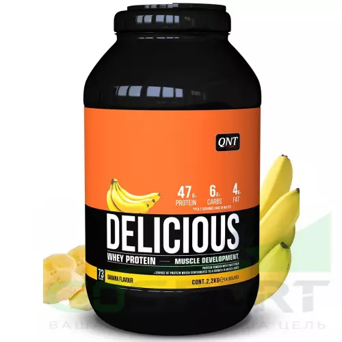  QNT DELICIOUS WHEY PROTEIN POWDER 2200 г, Банан