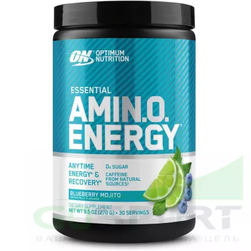 Аминокислоты OPTIMUM NUTRITION Essential Amino Energy 270 г, Черничный Мохито