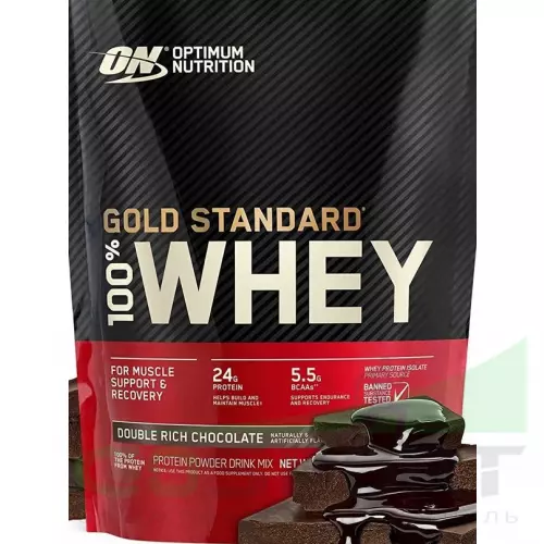  OPTIMUM NUTRITION 100% Whey Gold Standard 454 г, Двойной шоколад