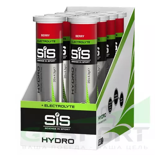 Изотоник SCIENCE IN SPORT (SiS) GO Hydro Tablet 20s 8 x 20 таблеток, Ягоды