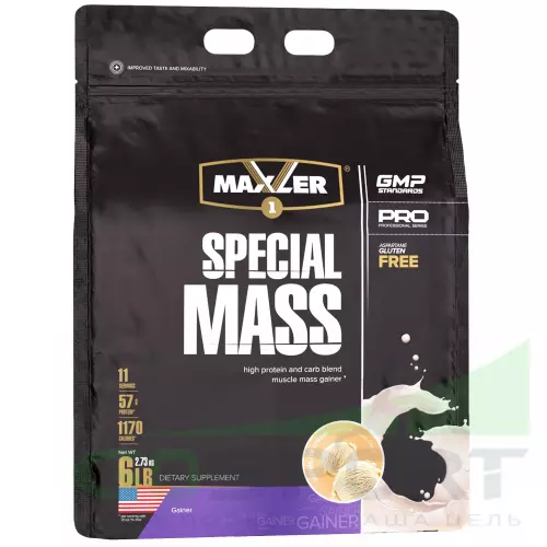Гейнер MAXLER Special Mass Gainer 2730 г, Ванильное мороженное