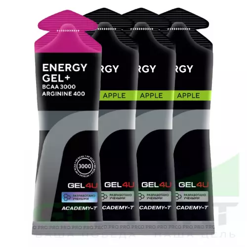 Гель питьевой GEL4U Energy Gel 4 х 60 г, Лесные ягоды, яблоко