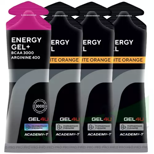 Гель питьевой GEL4U Energy Gel 4 х 60 г, Лесные ягоды, апельсин