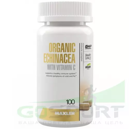  MAXLER Organic Echinacea with Vitamin C 100 капсул