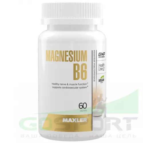  MAXLER Magnesium B6 60 таблеток
