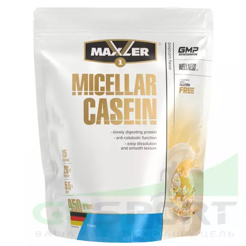 Казеиновый протеин MAXLER Micellar Casein 450 г, Попкорн