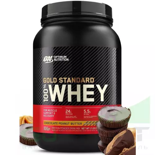  OPTIMUM NUTRITION 100% Whey Gold Standard 907 г + шейкер, Шоколад арахисовое масло