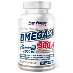 Be First Omega-3 900 mg + Vitamin D3 2000 IU Omega 3