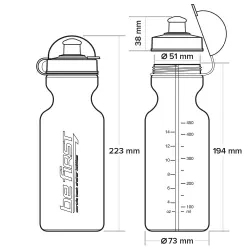Be First Бутылка для воды 600 мл (SH 717A-W) Бутылочки 500 мл