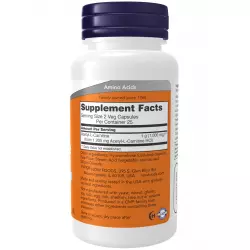 NOW FOODS Acetyl L-Carnitine 500 mg (Ацетил-L-Карнитин) Ацетил L-Карнитин