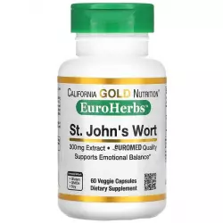 California Gold Nutrition St. John's Wort, EuroHerbs, 300 mg Экстракты