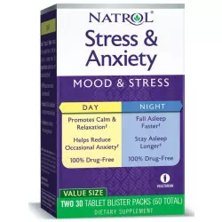 Natrol Stress & Anxiety Day & Nite Для сна & Melatonin