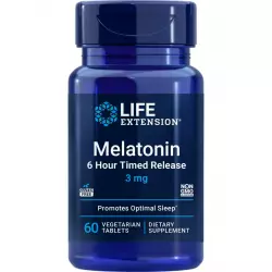 Life Extension Melatonin 6 Hour Timed Release 3 mg Для сна & Melatonin