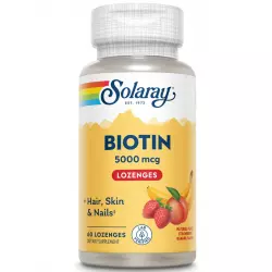 Solaray Biotin Lozenge 5000 mcg Биотин ( Biotin - H или B7)