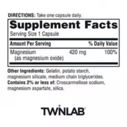 Twinlab Magnesium Caps 420 mg Магний