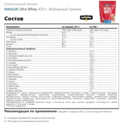 MAXLER Ultra Whey Сывороточный протеин